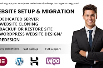 setup and migrate your wordpress website to cloudways hostinger or siteground