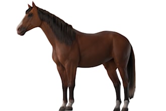 design 3d model, character, animal, mascot, cartoon style, wildlife, animation
