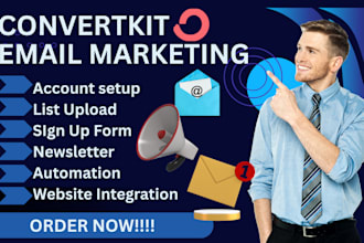 setup convertkit kit email template newsletter kit landing page