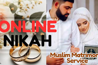 be your online imam nikah, provide you witness, certificate and wali