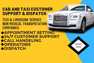 be your texi, lemo,cab dispatcher non medical transportation support and service