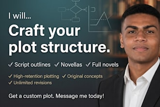 create a story outline, plot structure, and character arcs for your novel