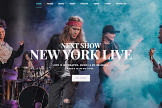 create music website for musicians, artists, dj, band, producers, studio