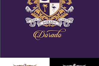 design or recrate luxury heraldic coat of arms logo
