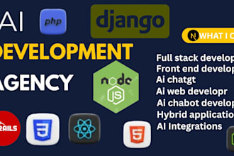 do ai software full stack website development ai saas app front end developer
