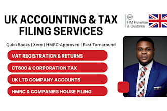 be UK accountant, do vat return, ct600, tax, company accounts and registration