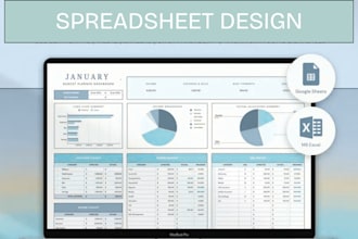 create daily weekly routine sheet planner goal tracker schedule budget dashboard