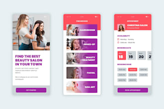 build premium salon app, spa, beauty salon app, barber app, masseur finder app