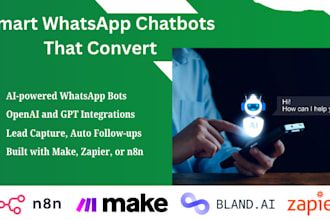 develop whatsapp business chatbot with CRM openai api integration ai automation