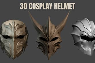 model 3d printable cosplay helmets, masks, armor, and stl files in blender