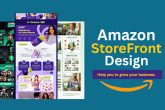 design a converting professional amazon brand storefront for your brand