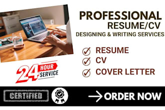 design professional editable resume, cover letter, cv, canva template in 24hrs