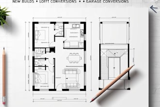 create planning permission drawings for new builds, loft and garage conversions