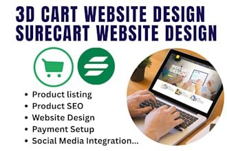 design surecart website 3dcart website design shift4shop website product listing