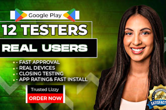 provide 12 app testers 20 testers iphone andriod google play closed beta testing