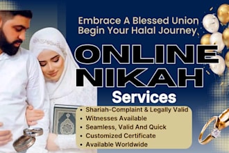 be imam for online nikah ceremony, quick online nikah at home quick