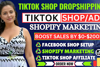 setup tiktok dropshipping shop facebook shop tiktok shop affiliate shopify sync