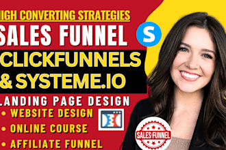 design clickfunnels landing page, syysteme io sales funnel, systeme io website