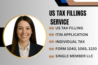 get itin number, minimize US tax fillings 1040, 1120, 1040nr, 1065 returns CPA