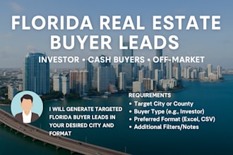 generate targeted florida real estate buyer leads for agents and investors