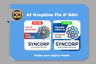 professionally fix ai generated graphic designs for print