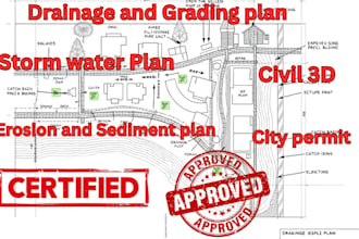 create detailed grading, drainage, erosion, and storm water plans in civil 3d