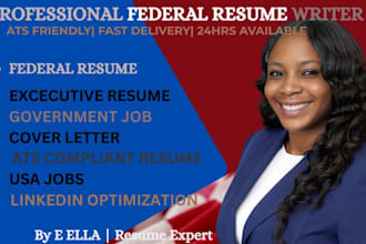 write a professional federal resume for usajobs with ats and ksa optimization