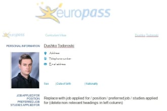 create or edit your official europass CV