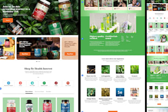 design modern supplement website health and wellness nutrition supplement store