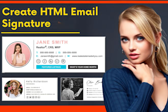 create html email signature clickable gmail outlook mail footer with logo