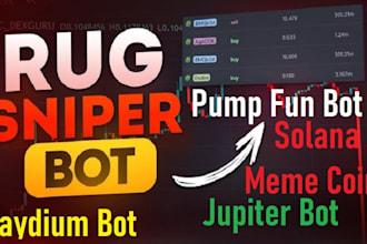 automate jupiter bot, pump fun bot, raydium bot for solana meme coin