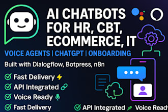 build ai chatbot for HR, ecommerce, cbt, IT helpdesk, onboarding,voice assistant