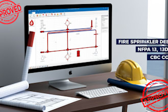 design fire sprinkler system per nfpa13, 13d, 13r, cbc codes
