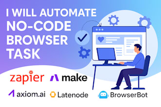 automate no code browser task zapier make axiom ai latenode browserbot web bot
