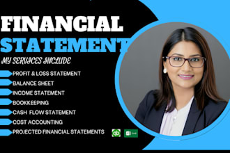 prepare balance sheets, income and cash flow statements