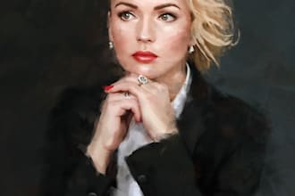 create portrait illustrations in painting style