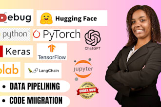 debug python fix lovable app tensorflow pytorch keras landchain hugging face v0