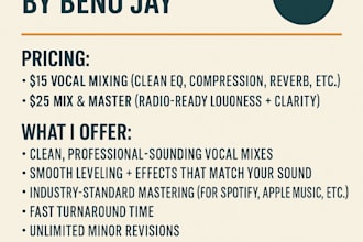 vocal mixing and mastering audio engineering