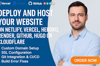deploy your hugo, github or static site to netlify, vercel, render or cloudflare