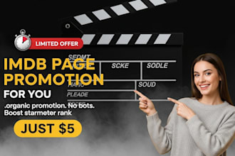 promote imdb page with rating, and boost starmeter rank