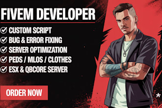 develop your custom fivem server fix bugs in esx server qbcore fivem server