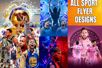 do pro sport flyer or poster football player flyer wwe nba sport graphic qr code