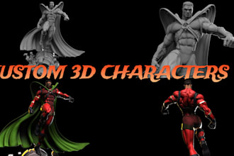 digital 3d modelling for superheros,action figures,game character,statue 3d toy