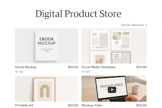 set up your etsy or gumroad digital product store with mockups and video payhip