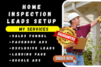 generate home inspection leads home inspection landing page and website
