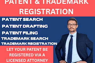 be a patent attorney for your invention in usa UK germany europe, patent search