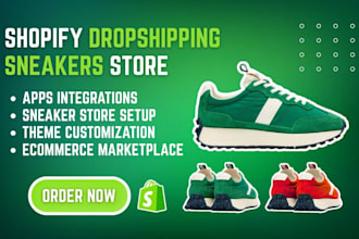 design shopify dropshipping sneakers store shopify sneaker ecommerce marketplace