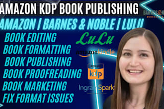do children book formatting for amazon kdp, lulu, ingramspark, publishing
