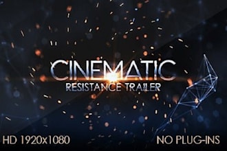 create an epic cinematic book trailer and book promo video