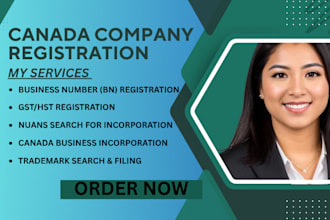 register canadian company, file and prepare canada t2, t1, cra gst hst return,bn